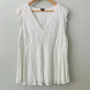 Torid sleeveless eyelet babydoll top